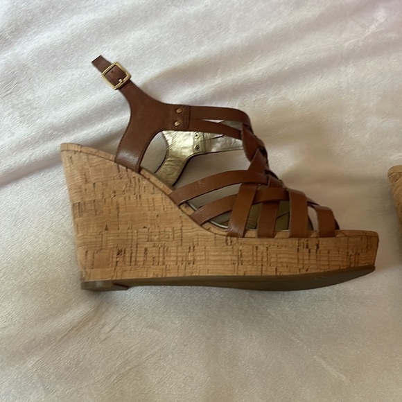 Guess Ellie Wedge Brown Leather - Picture 3 of 8